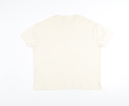 Womens UK Size S Zara Ivory Basic T-Shirt