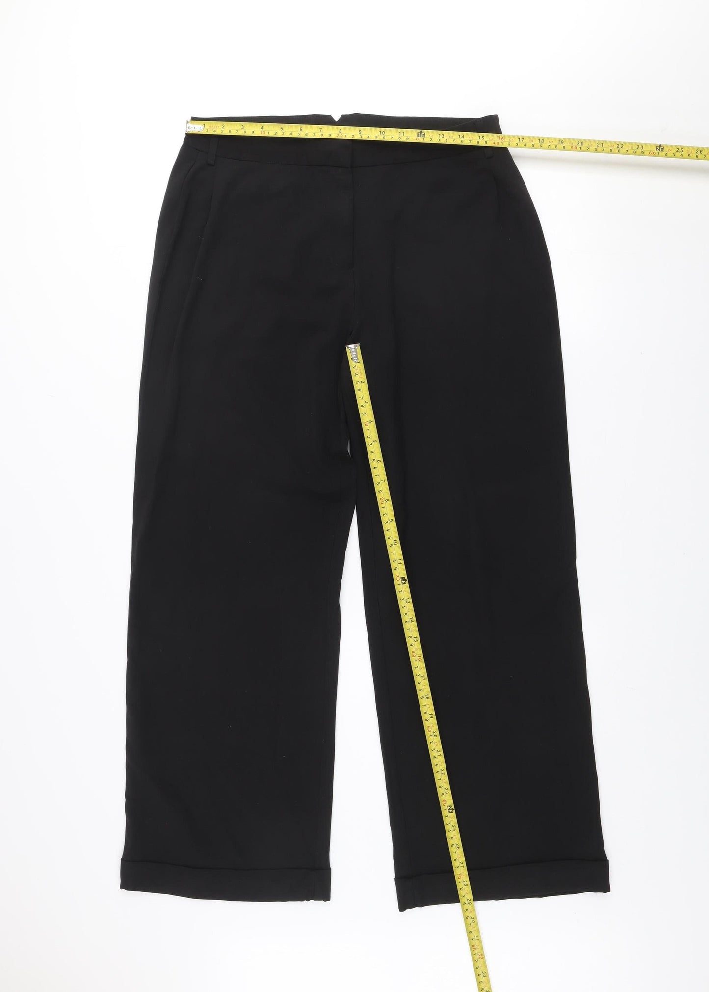 Next Women Black Size 14 Regular Dress Pants Work Trousers