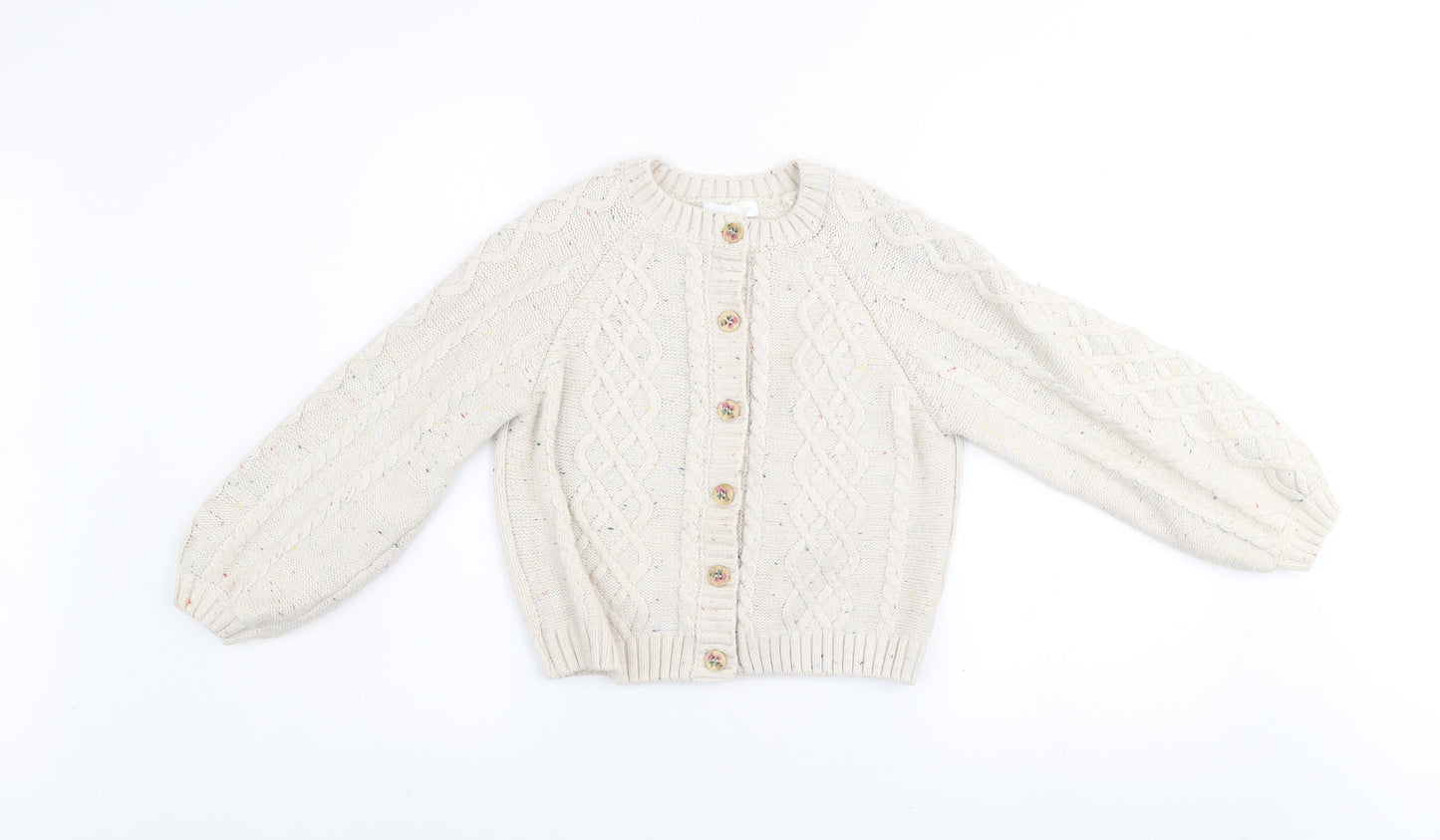 Girls UK Size 11-12 Years Leigh Tucker Willow Beige Cardigan Jumper