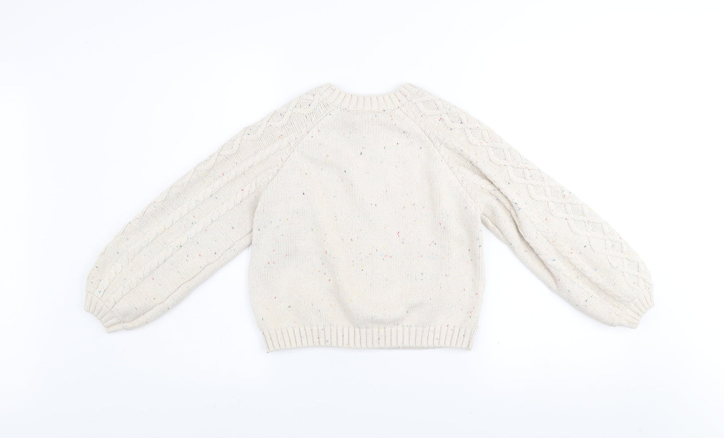 Girls UK Size 11-12 Years Leigh Tucker Willow Beige Cardigan Jumper