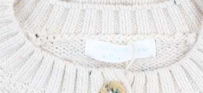 Girls UK Size 11-12 Years Leigh Tucker Willow Beige Cardigan Jumper