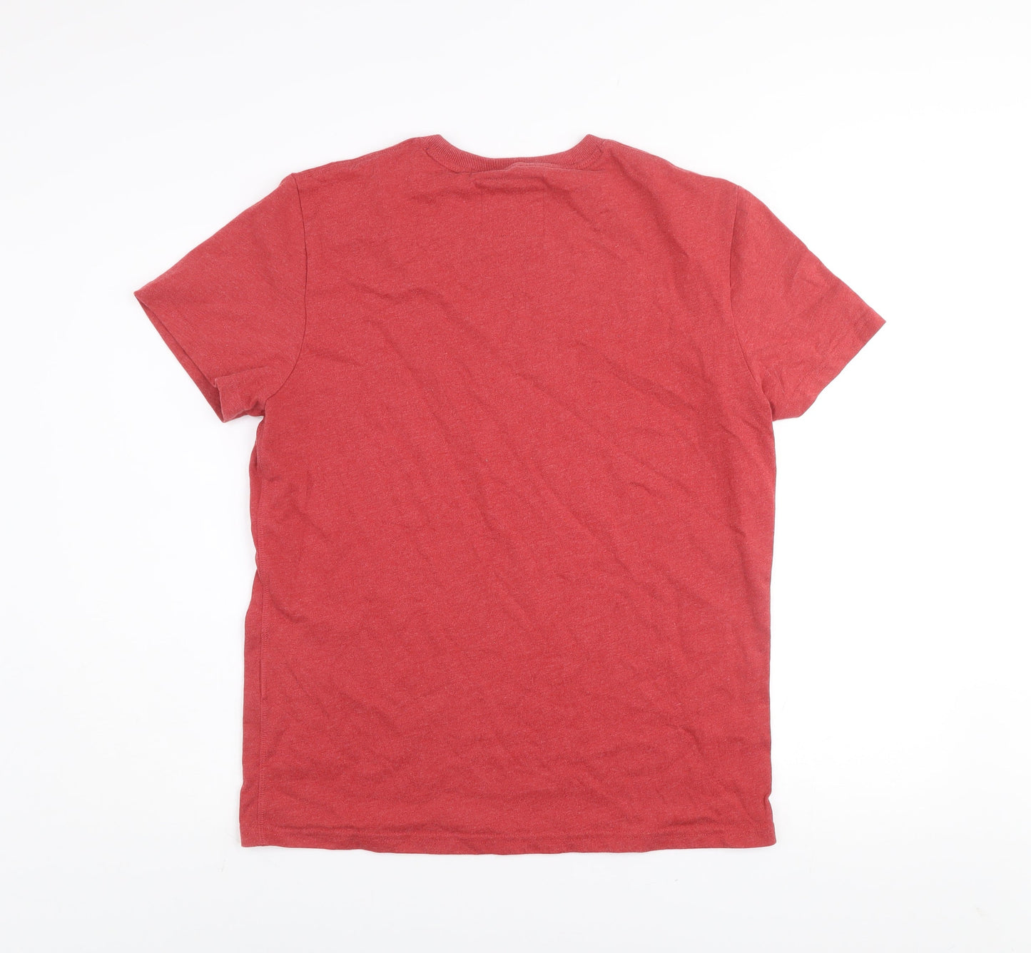 Superdry Men Red Graphic Logo Short Sleeve Crew Neck T-Shirt Size L