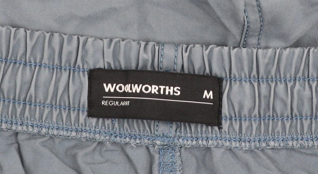 Woolworths Mens Blue Cotton Drawstring Casual Shorts M