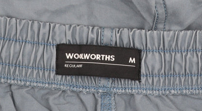 Woolworths Mens Blue Cotton Drawstring Casual Shorts M
