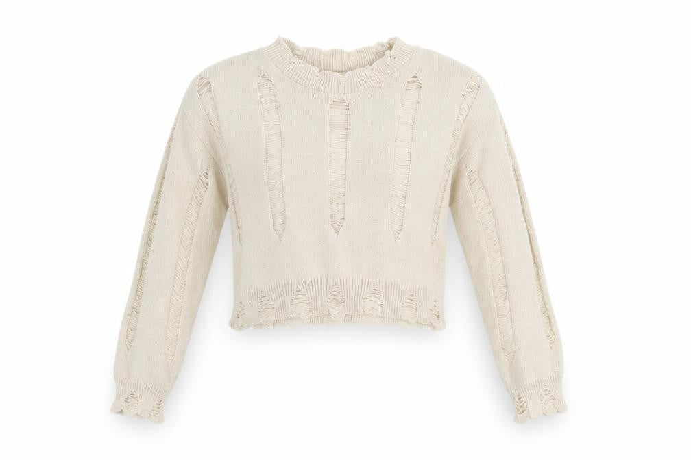 Womens UK Size M Pink Vanilla Beige Pullover Jumper