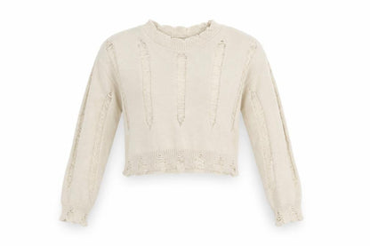 Womens UK Size M Pink Vanilla Beige Pullover Jumper