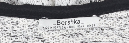 Bershka Women Ivory Bohemian Open Knit 3/4 Sleeve Cardigan Size 8