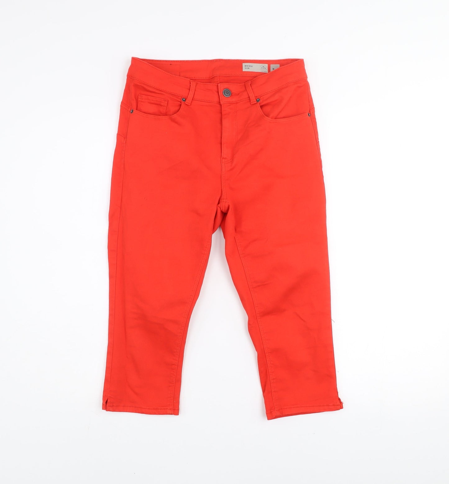 Womens UK Size M VERO MODA Slim Fit Cropped Red Jeans
