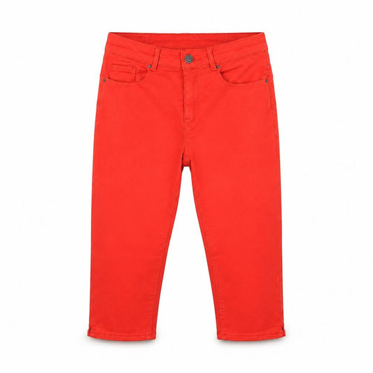 Womens UK Size M VERO MODA Slim Fit Cropped Red Jeans