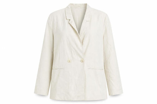H&M Women Beige Regular Fit Blazer Jacket Size S