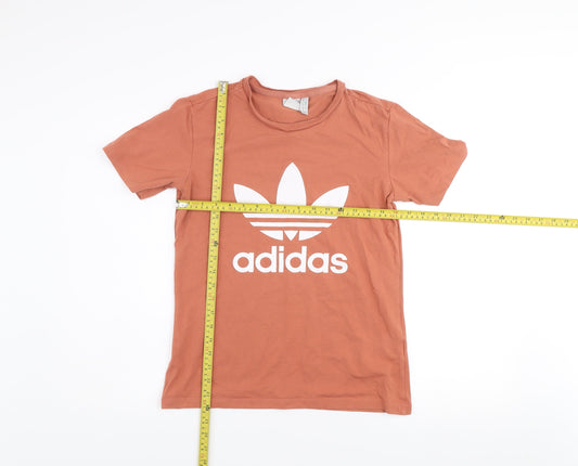 Womens UK Size 10 adidas Brown Basic T-Shirt