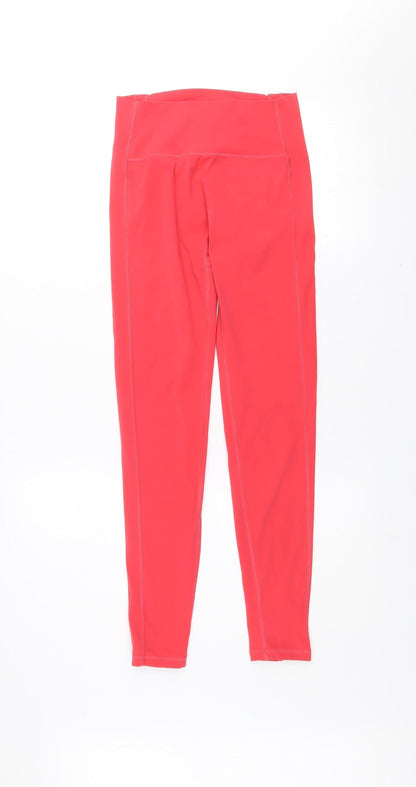 Womens UK Size M ALPHALETE Slim Fit Leggings Red Leggings