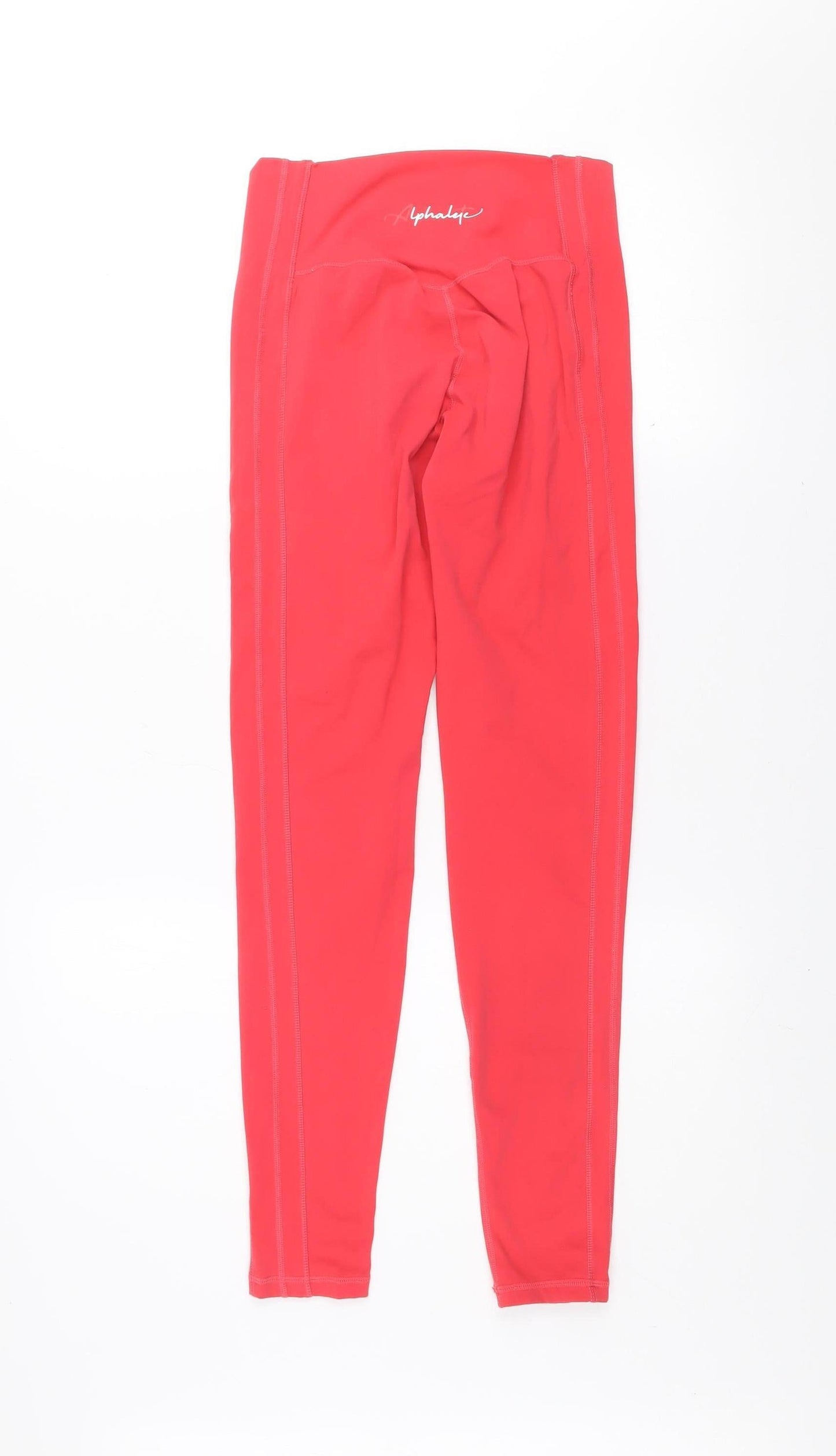 Womens UK Size M ALPHALETE Slim Fit Leggings Red Leggings