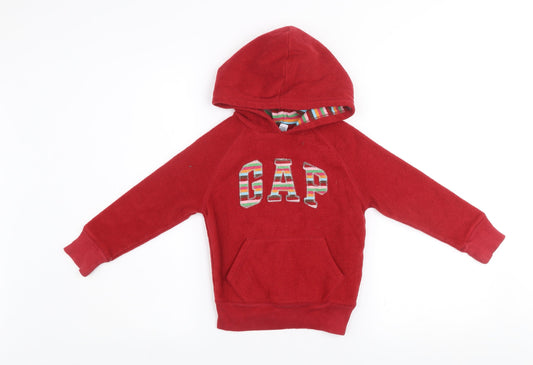 Girls UK Size 4-5 Years Gap Red Pullover Hoodie