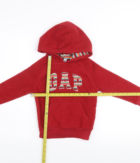 Girls UK Size 4-5 Years Gap Red Pullover Hoodie