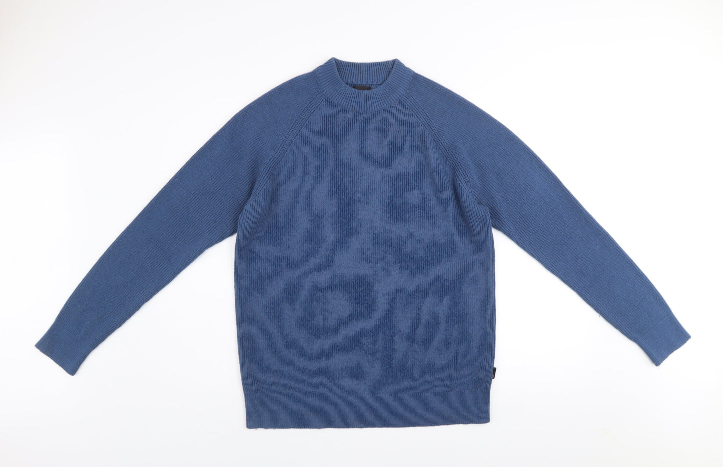 Burton Menswear London Blue Acrylic Crew Neck Men's Jumper Size L