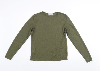 Womens UK Size L MNG Green Pullover Jumper