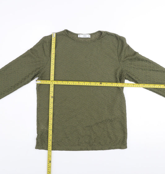 Womens UK Size L MNG Green Pullover Jumper