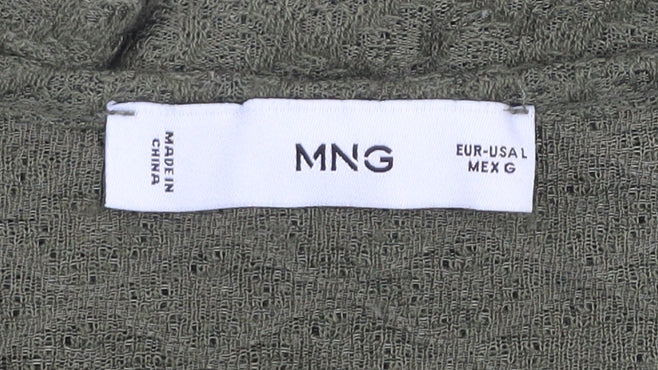 Womens UK Size L MNG Green Pullover Jumper