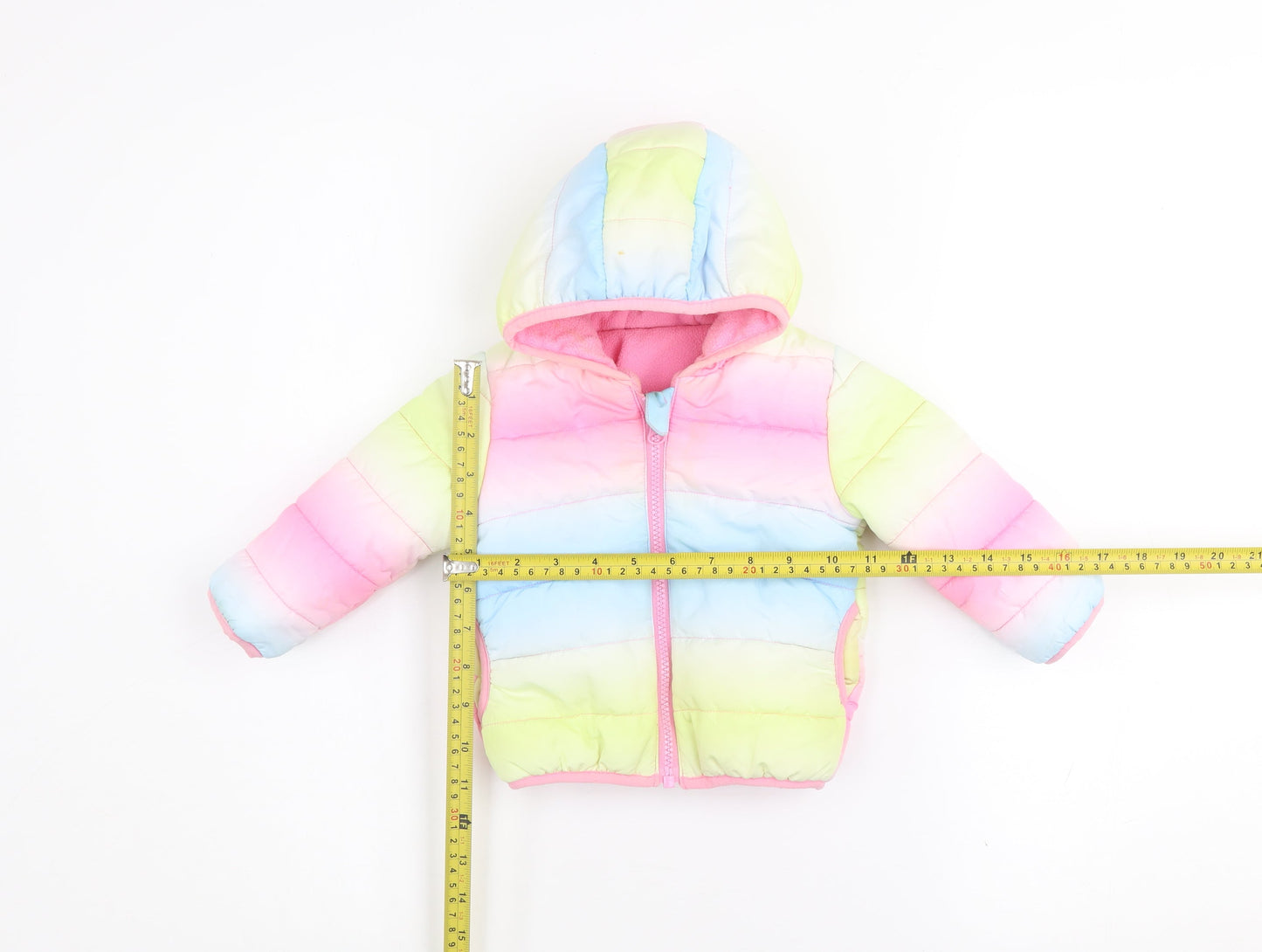 Dunnes Stores Unisex Baby Multicoloured 6-9 Months Hooded Puffer Jacket