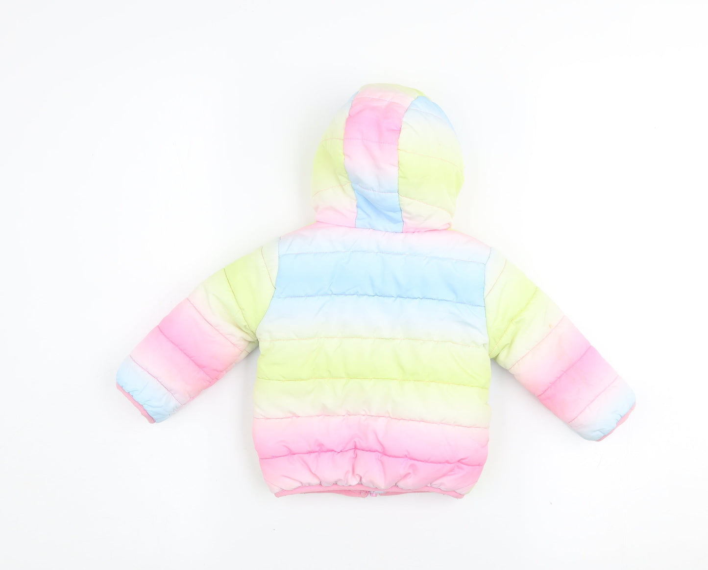 Dunnes Stores Unisex Baby Multicoloured 6-9 Months Hooded Puffer Jacket