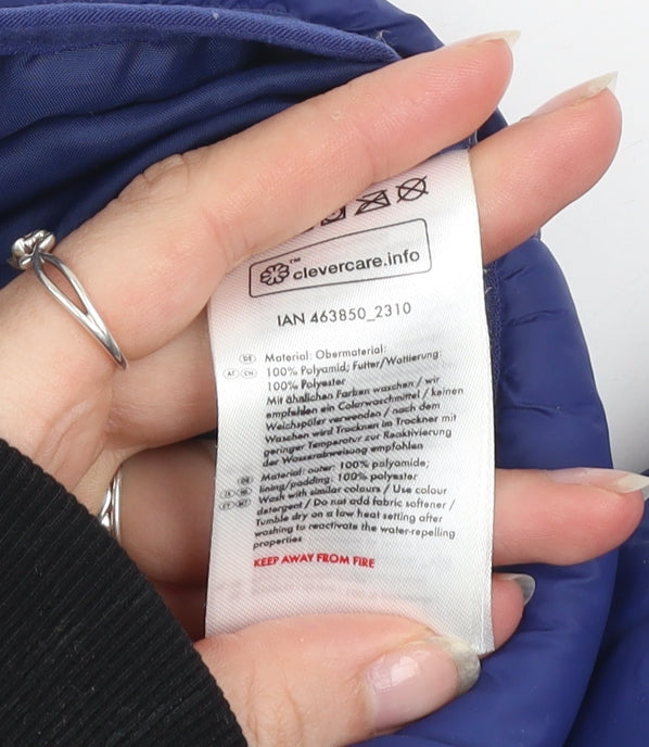 Lupilu Blue Unisex Baby Puffer Jacket 12-18 Months Hooded Winter Coat