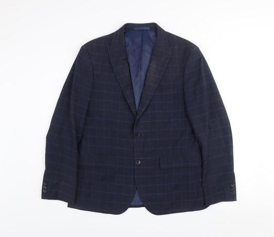 Mens UK Size 40 Moss London Regular Blue Suit Jacket