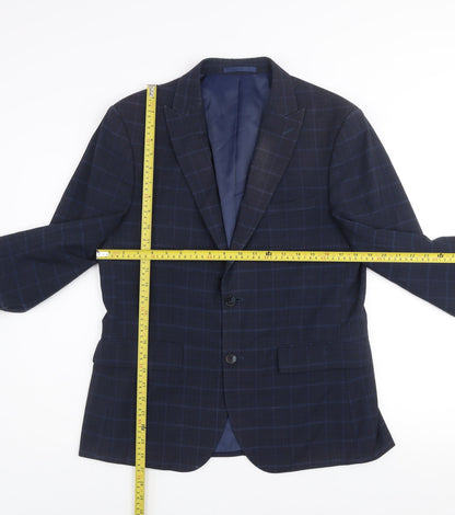 Mens UK Size 40 Moss London Regular Blue Suit Jacket