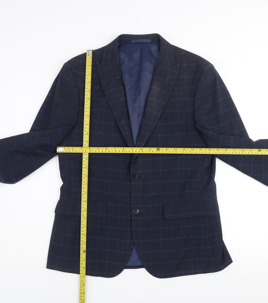 Mens UK Size 40 Moss London Regular Blue Suit Jacket