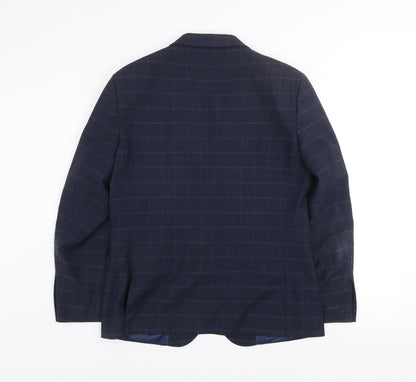 Mens UK Size 40 Moss London Regular Blue Suit Jacket