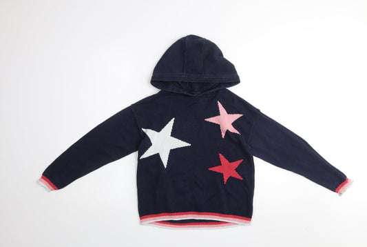 Girls UK Size 9 Years NEXT Blue Pullover Hoodie