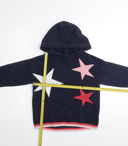 Girls UK Size 9 Years NEXT Blue Pullover Hoodie