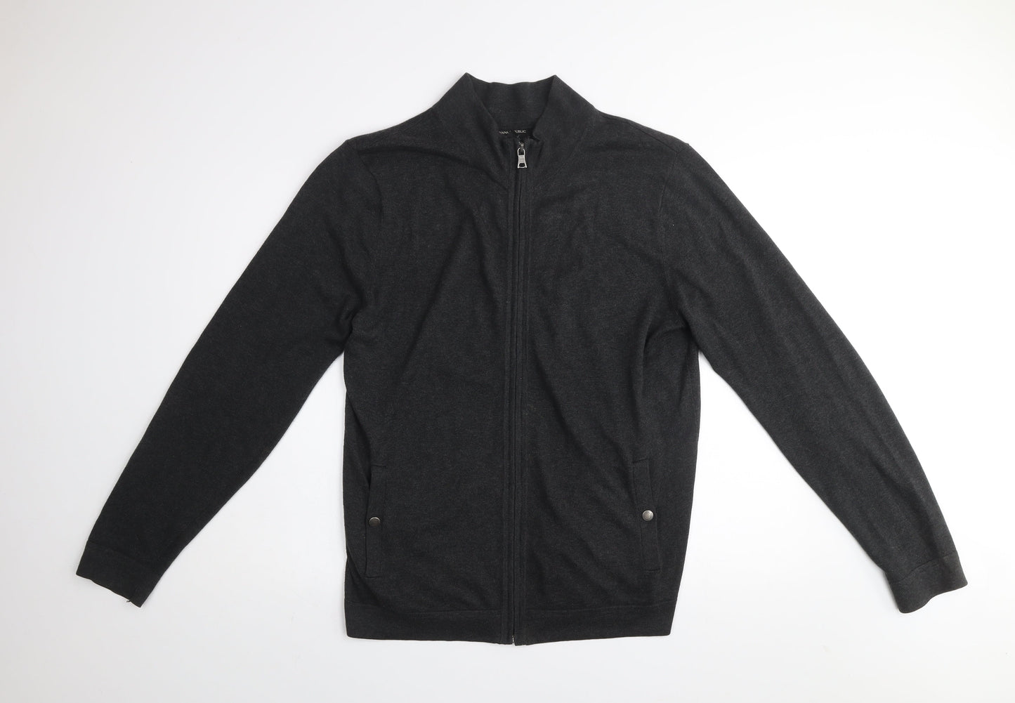 Banana Republic Men's Black Cotton Full Zip Basic Jacket Size M