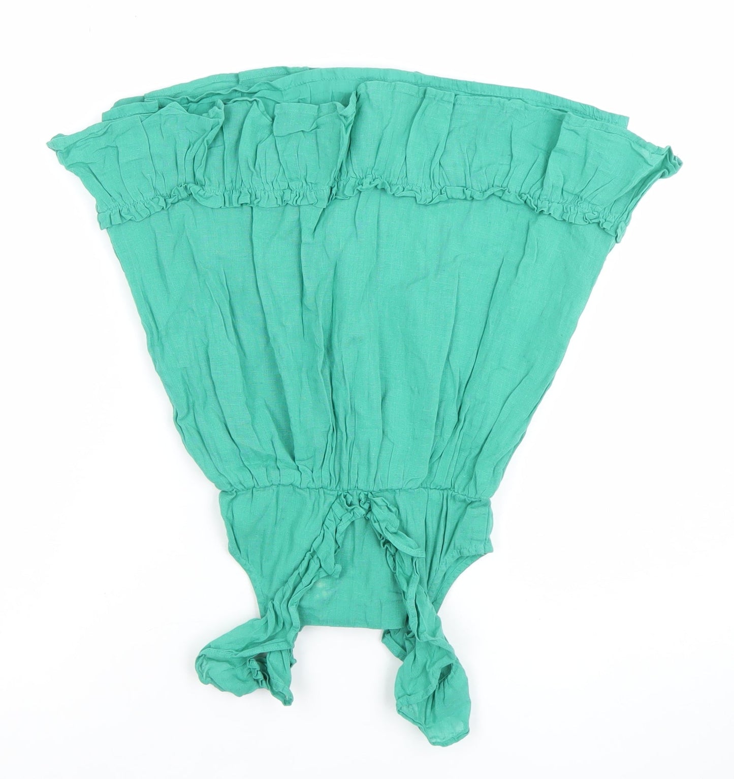 Primark Girls Green 3 Years Ruffle Sleeveless Knee Length Dress