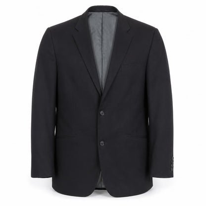 Brook Taverner Men's Black Wool Blend 42R Classic Two-Button Blazer