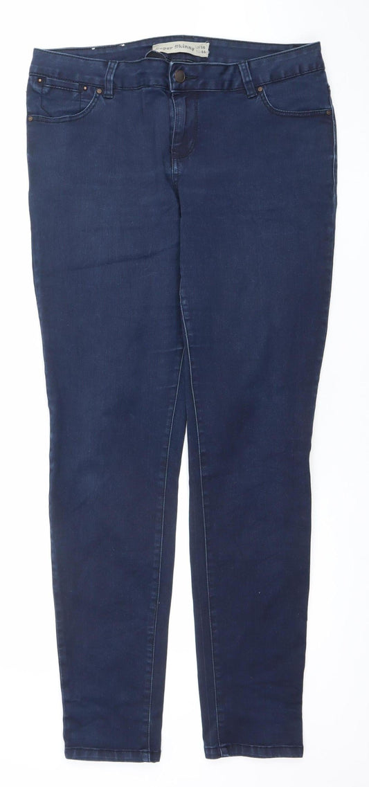 New Look Women's Blue Super Skinny Mid Rise Jeggings Size 8