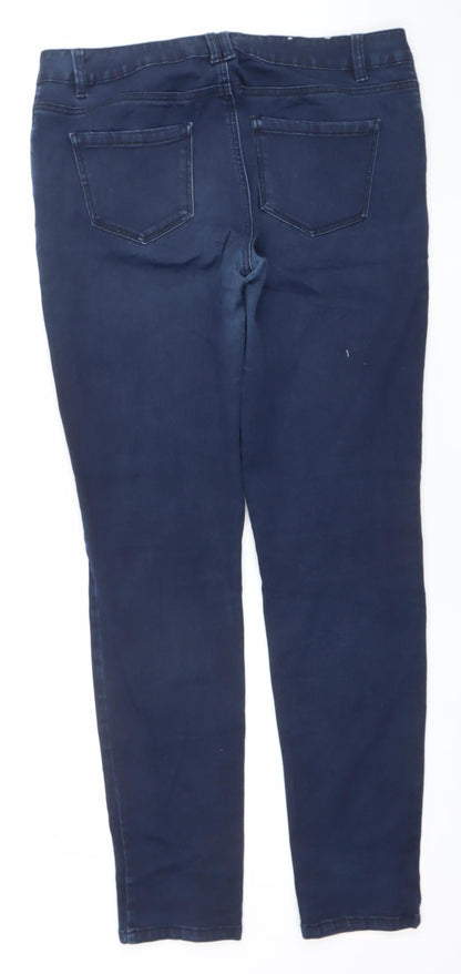 New Look Women's Blue Super Skinny Mid Rise Jeggings Size 8