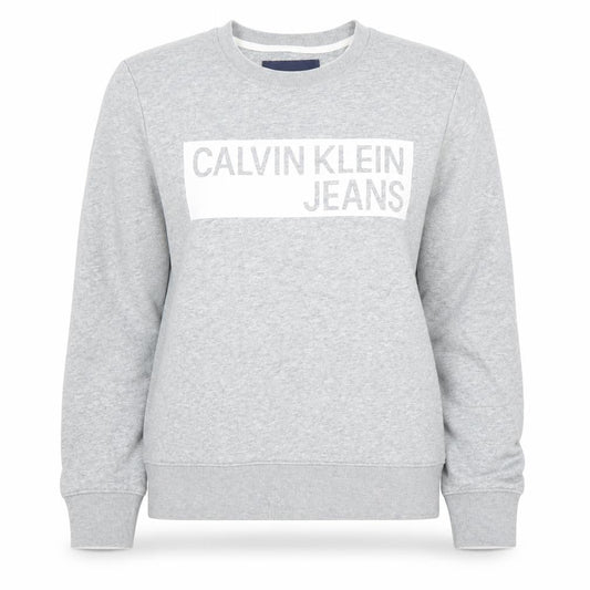 Womens UK Size S Calvin Klein Jeans Grey Pullover Sweatshirt