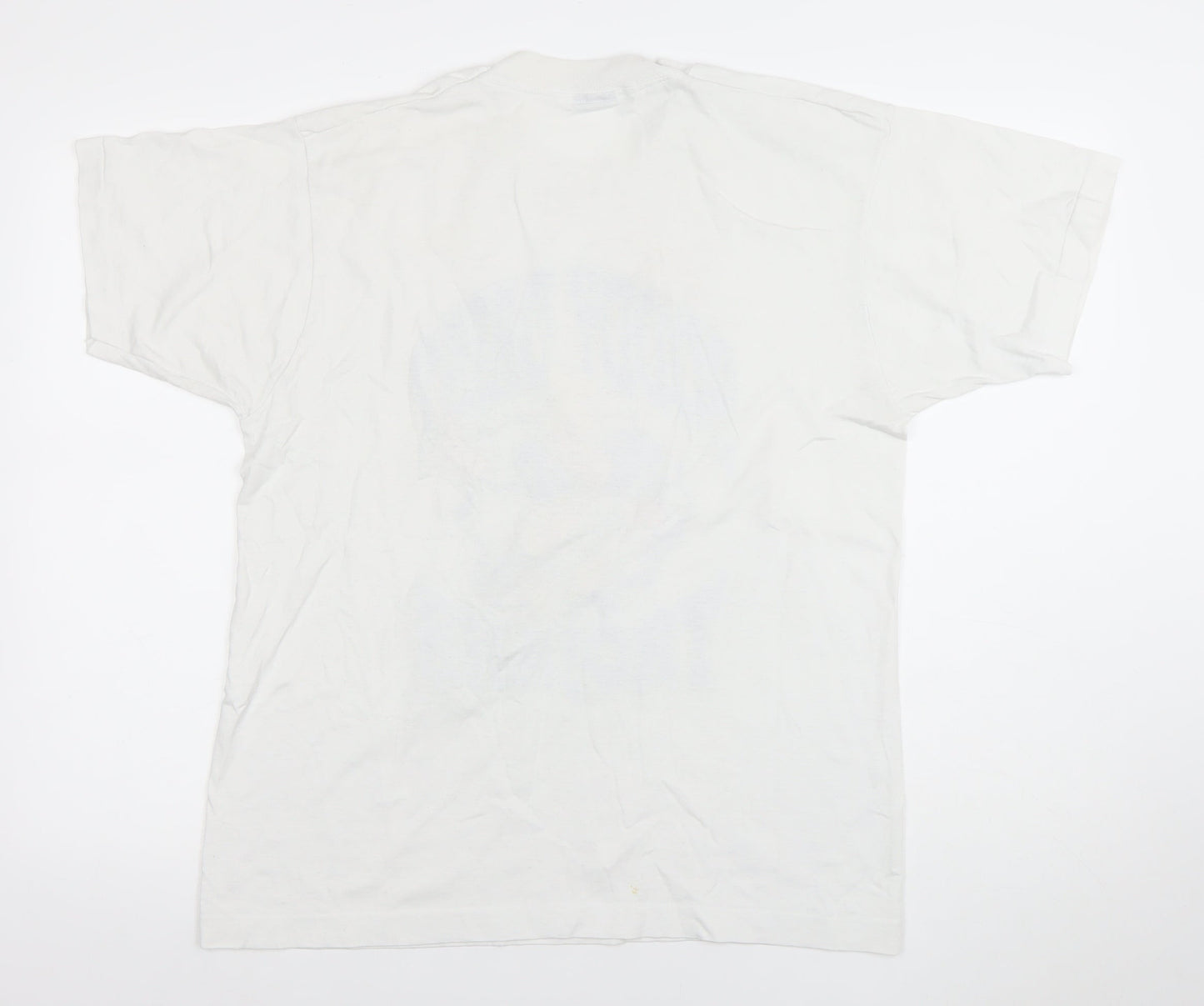 Mens UK Size L Fruit of the Loom White  T-Shirt