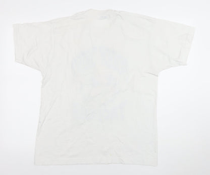 Mens UK Size L Fruit of the Loom White  T-Shirt