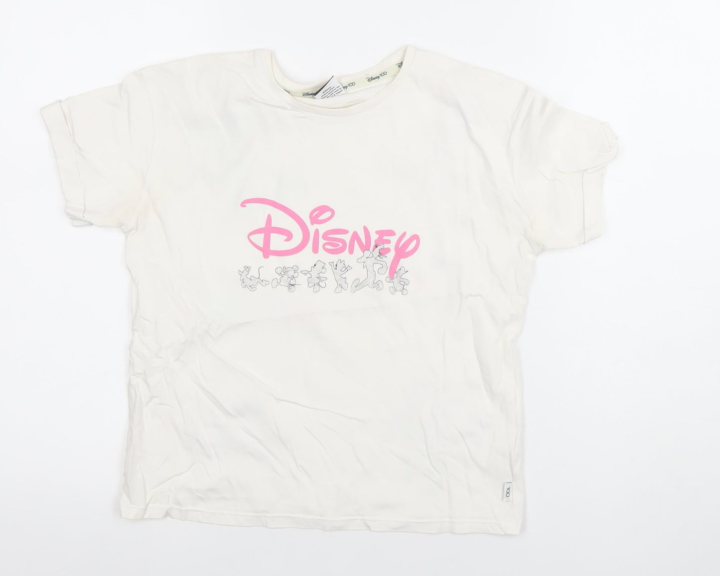 George Girls White Disney Graphic T-Shirt 11-12 Years Mickey Minnie