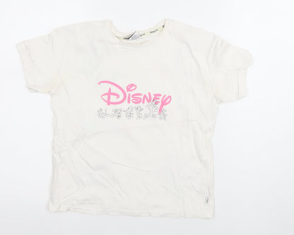 George Girls White Disney Graphic T-Shirt 11-12 Years Mickey Minnie