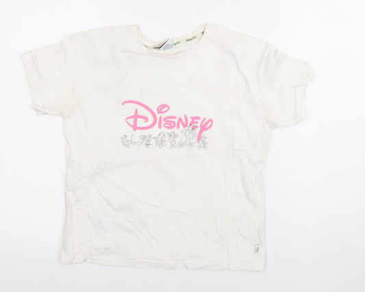 George Girls White Disney Graphic T-Shirt 11-12 Years Mickey Minnie