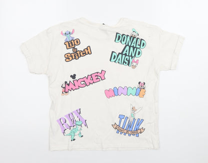 George Girls White Disney Graphic T-Shirt 11-12 Years Mickey Minnie