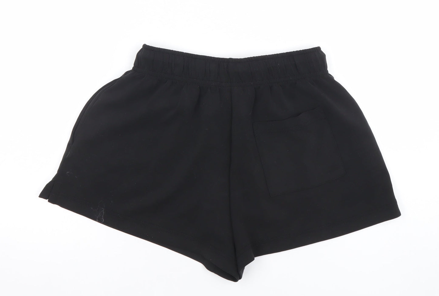 Oysho Womens Black XS Athletic Activewear Shorts Polyester Modal Blend