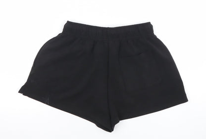 Oysho Womens Black XS Athletic Activewear Shorts Polyester Modal Blend