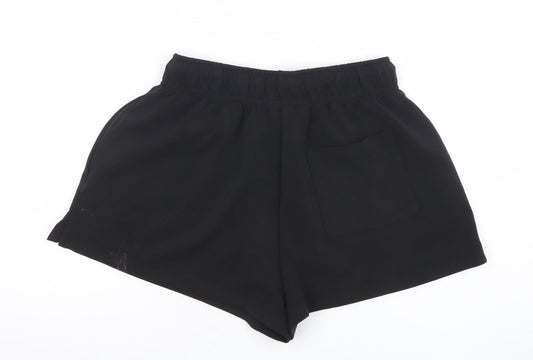 Oysho Womens Black XS Athletic Activewear Shorts Polyester Modal Blend