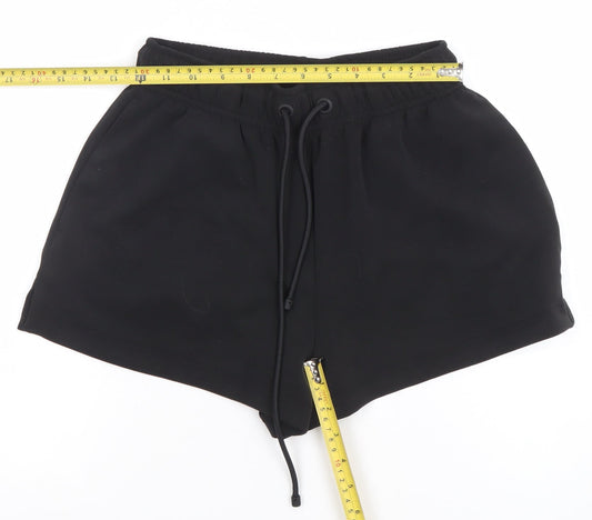 Oysho Womens Black XS Athletic Activewear Shorts Polyester Modal Blend
