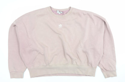 Womens UK Size 14 adidas Pink Pullover Sweatshirt