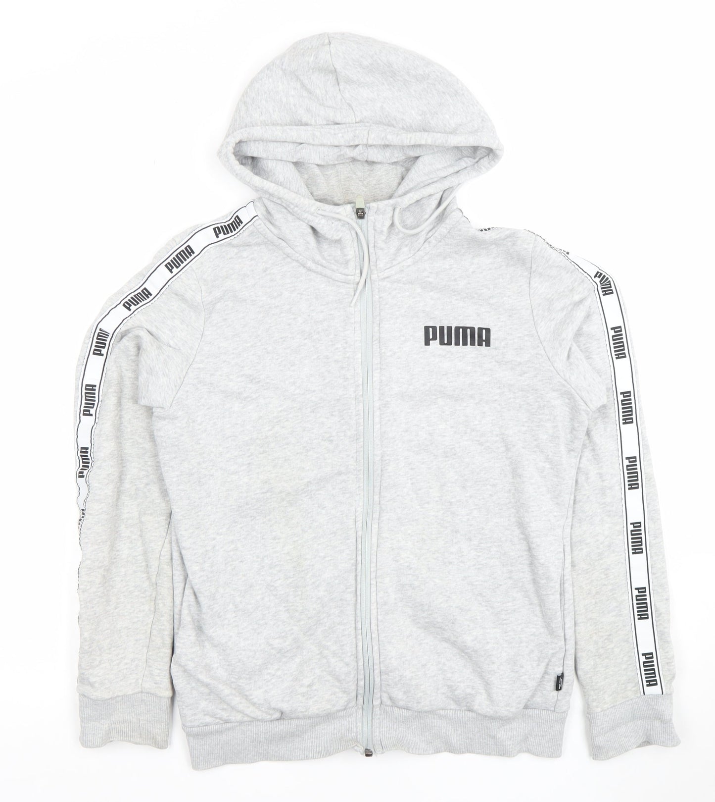 Puma Womens Grey Full Zip Hoodie Medium Hooded Sportswear